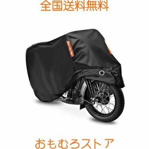 バイクカバー バイク車体カバー バイク 原付 防水 耐熱 超撥水 丈夫 (S-200*90*100, ブラック)