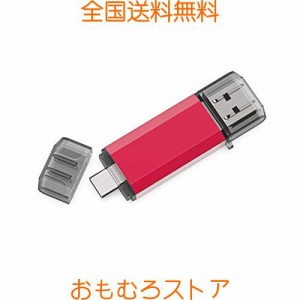 RAOYI TypeC USBメモリ 64GB USB3.0 タイプCフラッシュドライブ 2in1 高速デュアルフラッシュディスク（TypeC+USB3.0） OTG キャップ式 (