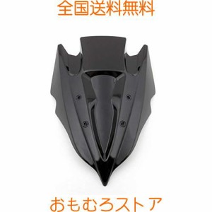 Karun バイク・オートバイ用 ウインドシールド スクリーン FOR 川崎 Z250 Z300 2013-2016年 用 ブラック