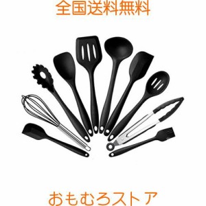 キッチンツールセット シリコン 調理器具 製菓器具 ツール10点セットフライ返し おたま トング ヘラ トング 泡立て器 ブラシ スパチュラ 