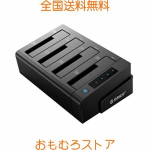 ORICO USB3.0 HDDケース クローン機能付き 2.5 / 3.5インチ SATA HDD/SSD 対応 4ベイ ハードディスクケース 工具不要 10TB*4台対応 電源