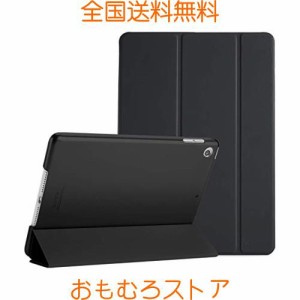 ProCase iPad 9/8/7 ケース (2021 2020 2019) 半透明バックカバー スマートカバー 軽量 三つ折りスタンド iPad 10.2” 対応 -ブラック