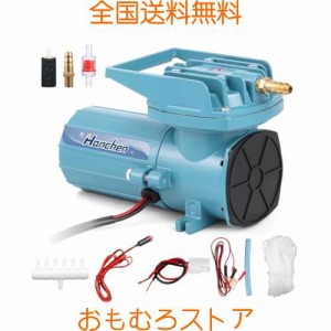 Hanchen エアーポンプ エアーポンプ 35W 水槽/漁船用 酸素供給 水槽曝気 パワフル 車用電源 シガーライターに接続 吐出量 68L /分 吐出口