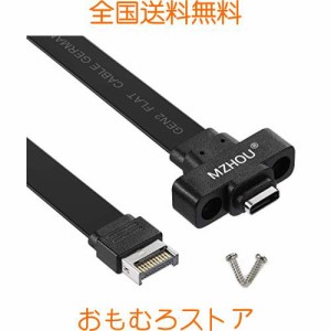 MZHOU USB 3.1 Type C フロントパネルケーブルマウント マザーボードヘッダー延長アダプタ 内部USB 3.1 Gen 2 10G データ同期 高速充電 A