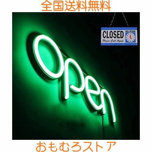 OPEN看板 LED OPEN SIGN オープン クローズ OPEN＆CLOSED時間付き 点滅設定可 カフェ 喫茶店 レストラン バー 居酒屋 インテリアショップ