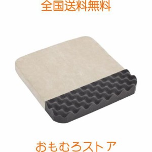 Shinnwa 高反発座布団 オフィスチェアー クッション スクエア 椅子用座布団 40*40*5cm厚み 洗えるクッション 通気 滑り止め ベージュ