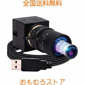 ELP 800万画素ウェブカメラ 5-50mm手動可変焦点レンズ HD画質 8MPズーム Sony IMX179搭載USB2.0 Webカメラ 付き バリフォーカルレンズフ