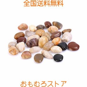 砂利 水槽 用飾り 底砂 人気の アクアリウム 石 20〜40mm 彩り石 庭・ガーデン 天然五色石 観賞 魚 水族用品 底砂・砂利 1袋約1000ｇ