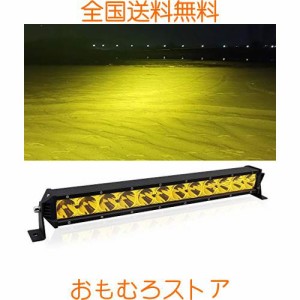 GREENBEAN LED作業灯 22インチ ライトバー 60w イエロー 3500K DC12V 24V兼用 LED 高輝度 狭角広角兼用 (魚眼レンズ) LED 車外灯 農業機