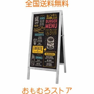 A型 看板 ブラックボード 両面 立て看板 ウェルカムボード スタンドボード 幅45×高さ95？ 木製 黒板 スタンド 室内 屋外 カフェ レスト