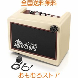 Donner ミニギターアンプ 5W 7種類アンプモデル モデリングアンプ コンパクト 40種類ドラムマシンタイプ ディレイ リバーブ エフェクター