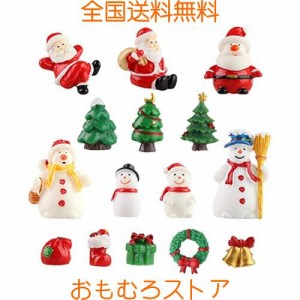 ZOYUBS クリスマス ミニチュア 置物 ミニクリスマスオーナメント クリスマス 手作りアクセサリー ツリー ブーツ 花輪 サンタクロース ベ