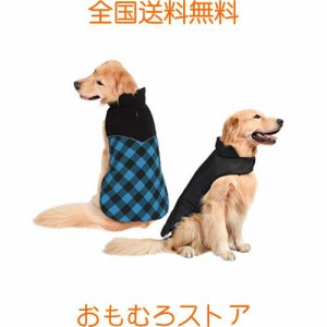 犬服 ペット 秋冬綿服 小型犬 中型犬 大型犬 向け リバーシブル ダウン風 ベスト ジッパー穴付き 袖なし マジックテープ着脱簡単 コート 