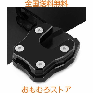 Wu5dra ホンダ CT125 ハンターカブ 2020 サイドスタンド キックスタンド プレート パッド エンド CT125 Hunter Cub パーツ (ブラック)