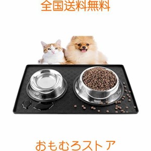 ペットマット 猫 犬 食事マット シリコン製 給餌マット 猫砂マット トイレトレーマット 滑り止め 溢れ止め 撥水 防水 防汚 丸洗い (48x30