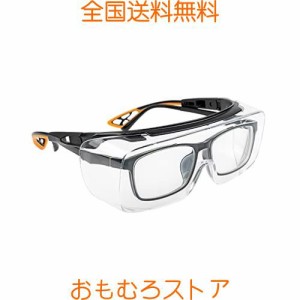 [MALYHO] 保護メガネ ゴーグル 花粉メガネ 防塵 防風 曇り止め 破片対応 アウトドア/作業用 眼鏡併用可 軽量 透明 安全ゴーグル (MJPHM-6