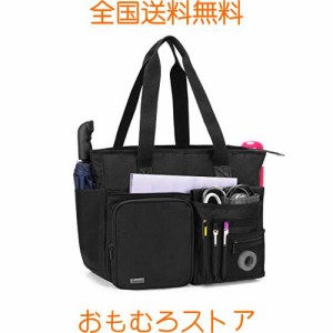 Trunab 訪問看護 バッグ 大容量 訪問介護 トートバッグ 看護師 在宅医療 往診バッグ (ブラック)