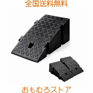 SUNNYBEST 段差スロープ 段差解消段差差プレート [ブラック/高さ１９cm 硬質プラスチック] 車段差スロープ 段差用スロープ (1個)