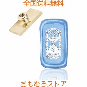 CRASPIRE シーリングスタンプ ヘッドのみ 銀河と砂時計 長方形 ワックスシールスタンプ 交換真鍮銅頭 復古風 洋式 結婚式 告白 招待状 メ