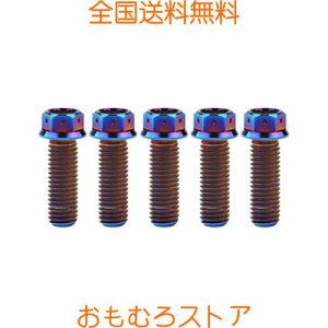 Ruifuチタン合金フランジヘッド六角穴付ボルトM10 20 25 30 35 40 45 50 55 60 65 70 75 80 85 90mm 二輪車用改造ネジ5個 (M10x30mm Pitc