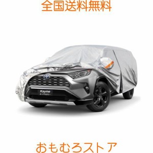 Kayme 6層車 カバーSUV加厚, ボディカバー裏起毛タイプ 防水 台風対策 防輻射紫外線防雪防塵屋 外のカーカバー 。トヨタRAV4、ハリアー/