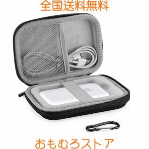 ProCase MagSafeバッテリーパックケース、MagSafe収納バッグ 携帯用保護ケース 耐衝撃 EVAカバー ？カン付き -ブラック