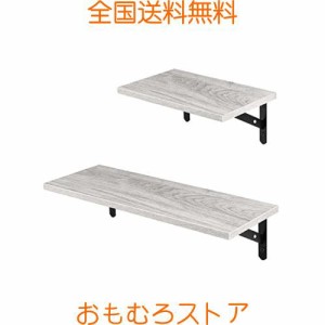 HASONA ウォールシェルフ 壁掛け棚 防水 防カビ 2個セット 壁 棚 ラック おしゃれ 幅41cm 木製 ウォールラック 飾り棚 防虫 滑らか 玄関/