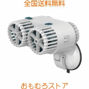 ウェーブポンプ エルエンスタジオ 水流ポンプ 吸盤式 二重アウトレット 循環ポンプ 多角度調整 流量調整20000L/H水槽循環ポンプ 多様水流