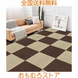 タイルカーペット ジョイントマット 夏用大判 HUIJIE フローリング カーペット 30x30 (約1.5畳) 30枚セット パズルマット 防音 消臭 洗え