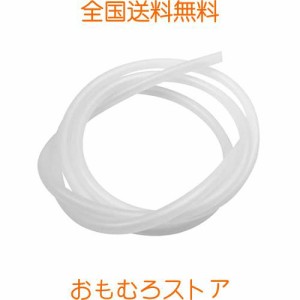 MUYYIKA シリコン エアー チューブ 耐圧 半透明ホース ウォーターホース エアーポンプ パイプ 金魚 水槽用 内径 4mm 外径 6mm (50m)