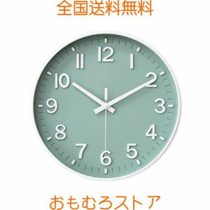 HZDHCLH 掛け時計 壁掛け 時計 おしゃれ 静か 北欧 (緑と白)…