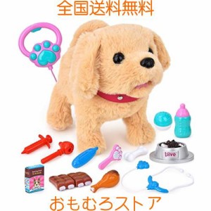 JoyGrow おままごとセット 一緒に お散歩 わんちゃん 動くぬいぐるみ 犬 電動式 音声付き ペット飼うセット 子供用ロボット ワンちゃん 