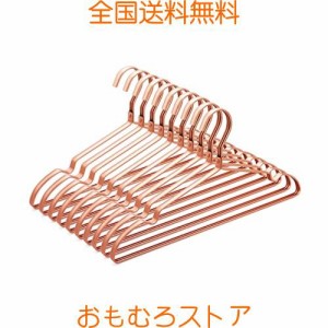 Amber Home 超軽いアルミハンガー アルミニウム製 ゴールドハンガー クローゼット 収納 衣類 洋服 スーツ Tシャツ ジャケット コート ド