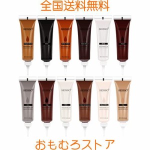 SEISSO 木製品キズ補修 フローリング 補修 補修クリーム キズ隠し キズ消し床補修 ドア補修 傷消し 傷隠し 木製家具補修 12色入り 12本セ