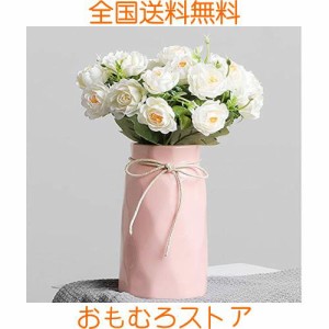 花瓶 花瓶ピンク仏壇の花瓶陶器花瓶 陶器花器フラワーベース 17CM 1個入りセラミック おしゃれ 北欧 陶器 インテリア (ピンクC)