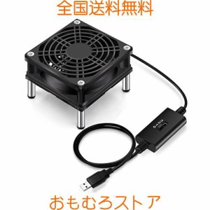 Mauknci USBファン 8cm 静音 5V 3段階風量調整 長時間稼働 USB 冷却ファン 80mm (組立要)