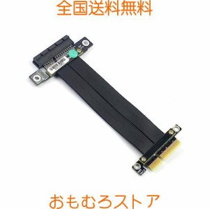 10Gtek PCIE 3.0 延長ケーブル 4X to 4X オス-メス ストレート to ストレート エクステンダーライザーケーブル 干渉防止EMI シールド 20c