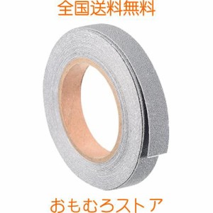 PATIKIL 10m x 20mm 滑り止めテープ 牽引テープ 粘着テープ 防水つや消し 屋外屋内用 階段用 グレー