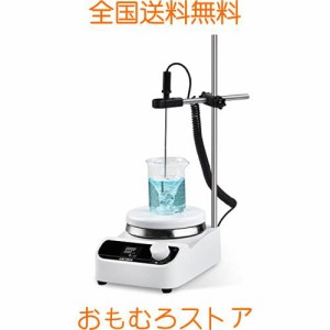 LACHOI マグネチックスターラー 磁気攪拌機 加熱可能 200-1500RPM 撹拌容量MAX5000ml(H？O) LCDディスプレイ 速度調整可能 タイミング設