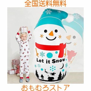 クリスマス ロッキング 雪だるま バルーン 飾り 【特大 H 115cm】 装飾 膨張式 スノーマン 風船 ホームデコレーション用小物 インフレー