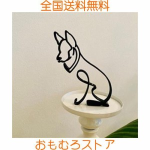 WOWTAC 置物 インテリア おしゃれ 雑貨 韓国 DOG ARTワイヤーアート かわいい犬 イヌ 抽象 オブジェ アイアン モダン (猟犬)