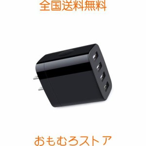 ACアタプタ USB コンセント USB充電器（24W 4口 急速充電器）PSE認証済 FodLop USB電源 iPad充電アダプター 携帯充電器 USB×4 合計24W i