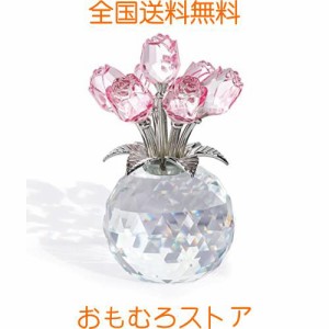 結婚記念日プレゼント 女性 人気 Ｋ9クリスタルピンクバラギフト 枯れないバラの花束 薔薇 置物 誕生日プレゼント 結婚祝い バレンタイン