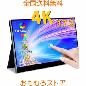 ViewNico モバイルモニター17.3インチ 4K タッチパネルモバイルディスプレイHDR ゲーム用モニター P3 100% 非光沢 IPSパネル USB Type-C/