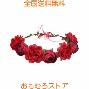 花冠 花かんむり お花の 冠 ヘア花輪 結婚式 ヘッドドレス 髪飾り ヘアアクセサリー ウェディング ダンス衣装 ロマンチック 腕輪 パーテ