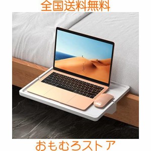 BambuMate竹製ベッドサイドラック 二段ベッド用ナイトテーブル 丸角 クランプ付き ベッド横に設置 取り付け簡単 移動便利 省スペース タ