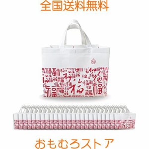 [DYSCYYY] 不織布バッグ手提げ袋 ”Fu“ ”Shou“ 防水 ギフトバッグ エコバッグ 買い物袋 厚手 24枚入 (L, Fu)