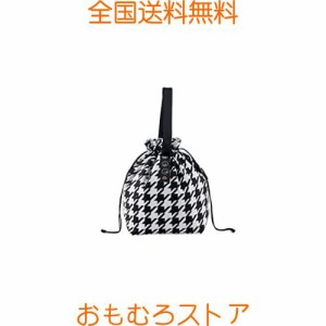 ランチバッグ，お弁当袋，巾着バッグ，ランチバッグ 保冷，保冷バッグ お弁当, 綿100％のキャンバス生地 (S, ブラック01)