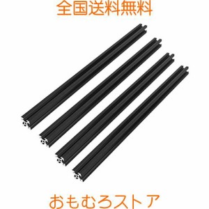 4PCS 400mm 2020V リニアレール ヨーロッパ標準陽極酸化 ブラック アルミニウム プロファイル押出リニア レール DIY素材 3DプリンターとC