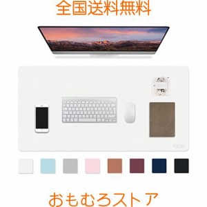 iCasso マウスパッド 白 デスクマット大型 マウスパッド 防水 100x50cm PUレザー デスクパッド おしゃれ 清潔しやすい 裏面滑り止め オフ